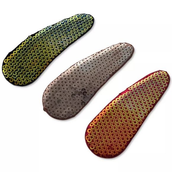 New INC Silver-Tone Sequin Hair Barrette Set - Picture 1 of 3